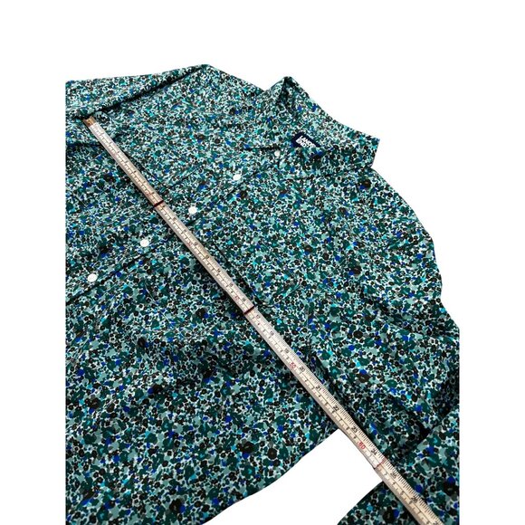 Lands End Womens Plus Size Floral Button-Down Shirt 1X 16W-18W - Picture 9 of 13